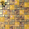 SMP24 Hand paint mosaic Art Wall Decorative Mosaic Gold Foil Glass Mosaic Tile